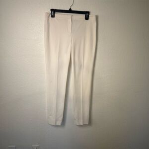 Elie Tahari Women's Slim-Leg Dress Pants White Size 6 Workwear